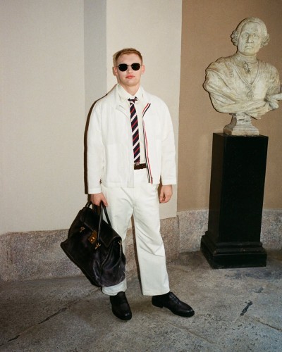 Thom Browne Men’s Spring 2027 - Stills, Retouche photo créative mode luxe - 1 - © SHERIFF • PROJECTS